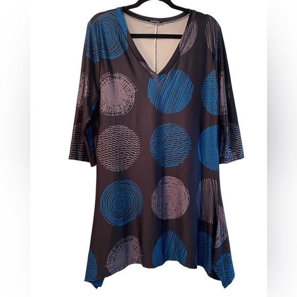 Lily woman’s tunic, waterfall hem, size 1X - Picture 1 of 8